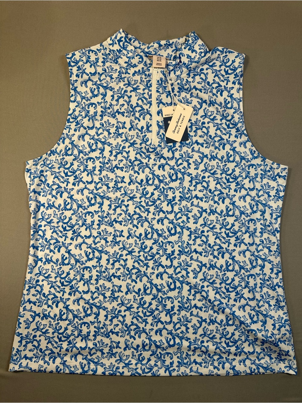 NWT Tommy Bahama Golf & Tennis Active Sleeveless 1/4 Zip Top - Womens XL